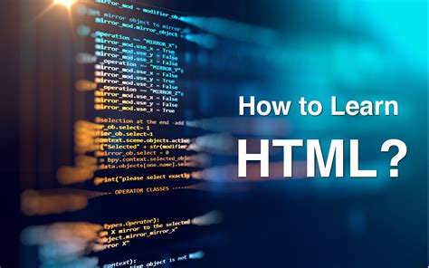 Learn HTML .